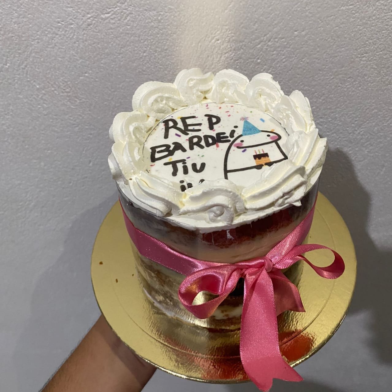 Bolo naked no acetato | papel de arroz